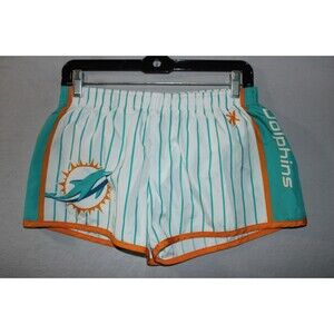 Miami Dolphins Women's Shorts Size Medium Pinstripe Lined Logo